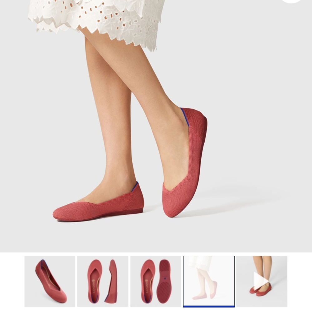 ROTHY’S size 8 rounded-toe flats in copper